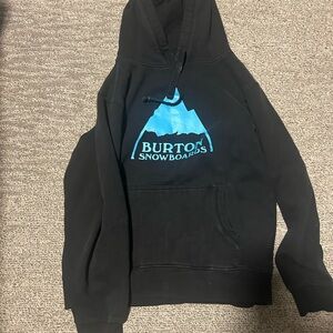 Burton Black Hoodie with Vibrant Blue Graphic